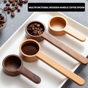 Coffee scheps retro houten lepel natuurlijke houten kraal schep lepels suikerkruid poeder keuken gadget accessoires