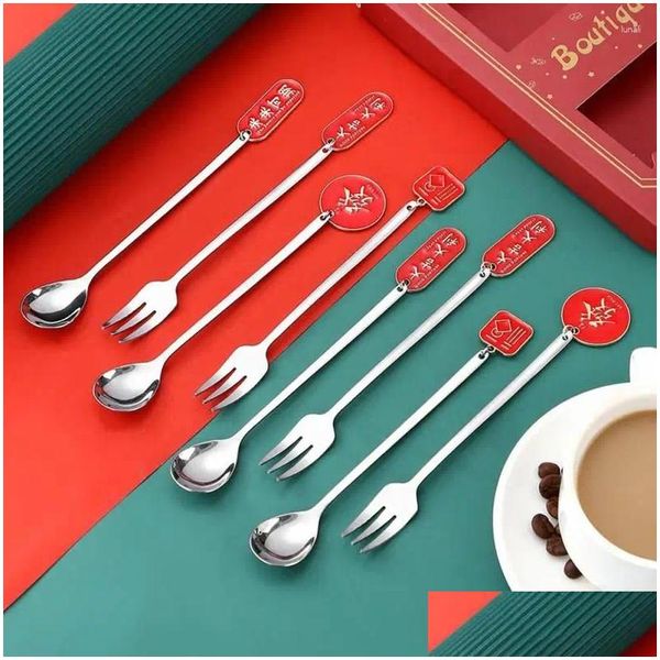 Cucharas de café Cuchara Salud de alta calidad y diseño único Durable Sensación Cómodo Utensilios de cocina Tenedor Elegante Entrega festiva OTP2