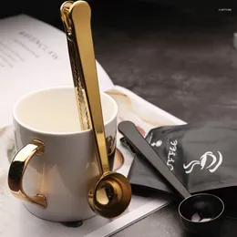 Koffiescheppen roestvrijstalen meetlepel met klemmen multifunctionele kruiden afgesloten melkpoederaccessoires