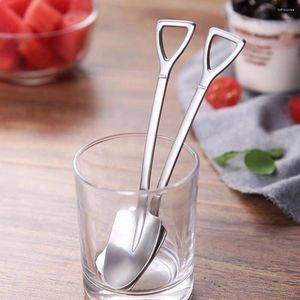 Scoops Coffee en acier inoxydable Spoon Retro Phelt for Ice Cream Creative Tahe Tafoon Table War Tool Couvoirs Couvoirs