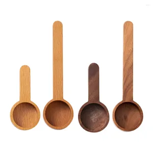 Coffee Scoops Wooden Mesury Scoop Multifonctional Spoon Environment Protection Accessoires pour la poudre d'épices à sucre