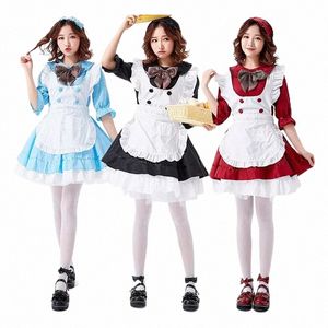 Café-restaurant ANIME Serveur Maid Cosplay Costumes Lolita Maid Dr Costumes de scène L3Mg #