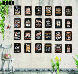 Signe de café Shabby Chic Vintage Style Kitchen Sign Retro Bar Cafe Shop Home Metal Wall Art décor 30x20cm1171183