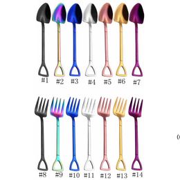 Caxe Spade Fork en acier inoxydable Spoons remuant à la maison Créative Kitchen Dining Dalleware Tool GCB15874