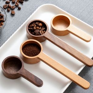 Cuillères à café Cuillère à mesurer en bois à long manche Cuillère à soupe pour grains de café, poudre de protéines, épices, thé, accessoires de cuisine à domicile