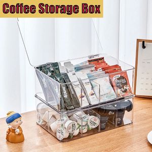 Boîte de rangement de café pour capsules Nespresso, compartiment de tri, sachets de thé en acrylique, organisateur d'articles divers, bureau et ménage 240307
