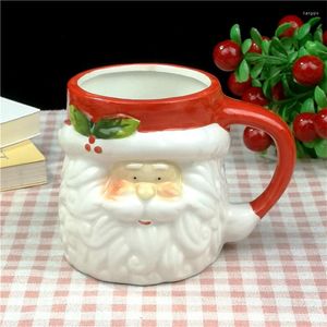 Koffie thee sets schattige cartoon porselein kerstcadeau Cup eland mok kindervakantiegeschenken kerstman claus