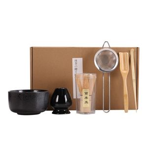 Ensembles de thé à café Ensemble de matcha japonais Ensembles de thé traditionnels en bambou Outils de préparation de thé à la maison Accessoires Cadeau d'anniversaire Livraison directe Accueil Dhqjl