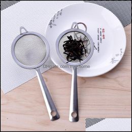 Outils de thé de café 17.5x7cm en acier inoxydable maille fine passoire passoire tamis à farine avec poignée jus thé glace outils de cuisine 246 V2 Dro Dh83T