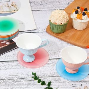 Outils à thé de café 4pcs / set colore coaste en acrylique 3,9 pouces Couctes mignons porte-chaleur