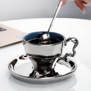 Coffee Tea Tool Toevoegen aan wensenlijst umlaca koffie mok zilveren theekop set espressopressocuten