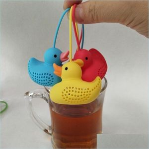 Herramientas de té de café Mini Sile Duck Tea Infuser New Arrivel Colador Filtro de tetera Hojas sueltas Herramientas a base de hierbas Drop Delivery Home Garden K Dhdw2