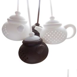 Koffie thee Sile Tea Infuser gereedschap Creativiteit theepot vorm herbruikbaar filter diffuser home thee maker keuken accessoires drop dh3w6
