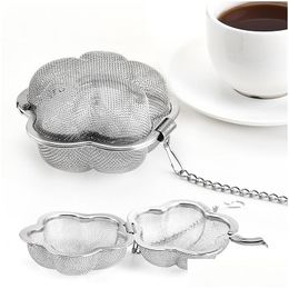 Herramientas de té de café Colador de té de acero inoxidable Forma de ciruela Hogar Filtro de especias de vainilla Difusor Creatividad Infusor Accesorio Dhgarden Dhovs