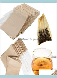 Herramientas de café Drinkware Cocina Comedor Bar Hogar Jardín 100 Unidslot Bolsas de filtro desechables Dstring Bolsa vacía para té de hojas sueltas con N2345214