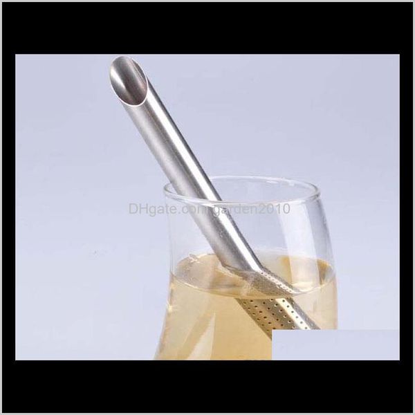 Outils à café en acier inoxydable bâton oblique passoires à feuilles de thé tube cuillère à café filtre infuseur diffuseur plus raide tasse cadeau mignon Eaxa2 N54Fg