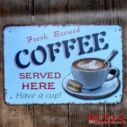 COFFEE Vintage Tin Signs Metal Sign Wall Stickers Decoration Art Plaque Vintage Home Decor Bar Pub Cafe YZ99