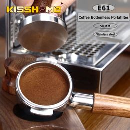 Coffeeware 58MM café sans fond Portafilter expresso filtre panier remplacement pour Expobar Rocket GEMILAI E61 Barista Machine accessoires
