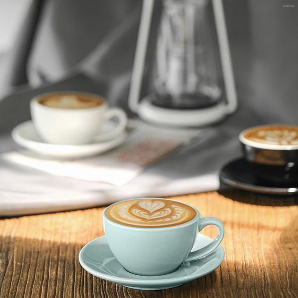 Coffreware sets mhw-3bomber 280 ml porcelaine tasses tasses cafés cares de thé au latte art tasse de soucoupe céramique chic cafe bar accessoires barista