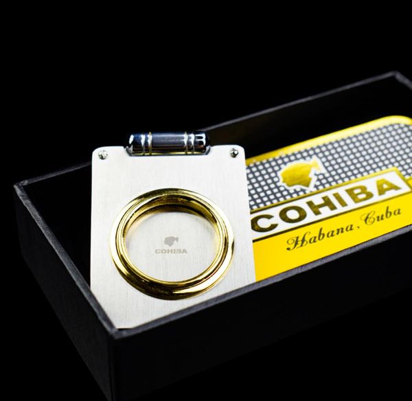 Cohiba ciseaux coupe-cigare à simple tranchant en acier inoxydable ciseaux à cigares accessoires de cigarettes portables outil à cigarettes 5889683