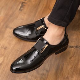 Mocasines coiffeur, zapatos de vestir de negocios para hombres, zapatos formales sepatu sin cordones para hombres, pria sapato social masculino ayakkabi L5