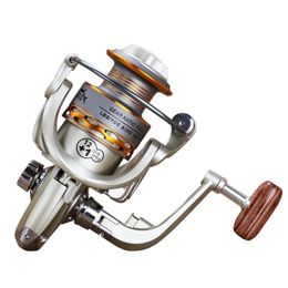 Coil Spinning Reels Wooden handshake 12+ 1BB Professional Metal Left/Right Hand Fishing Reel Wheels Collapsible Handle