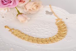 Moneda 18 K Sólido Fino GF Oro Islámico Musulmán Pulsera Mujeres Hombres País Árabe Joyería del Medio Oriente 2225531