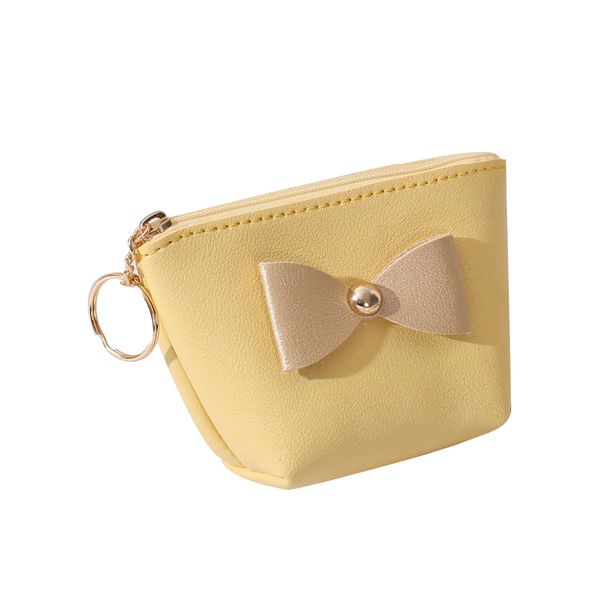 Porte-monnaie Porte-monnaie Porte-clés Anneaux Mini Jaune Rose PU Pochette En Cuir Porte-clés De Voiture Porte-clés De Mode Accessoires Pendentif Animal Charms Bibelots