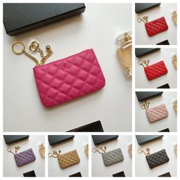 Monedero de la moneda en la cadena Monederos Diseñador Mujer Bolso Bolso para mujer Monedero Titular de la tarjeta Cartera de alta calidad Cuero genuino Mini Lindo Bolso famoso Marcas Bolsos de lujo