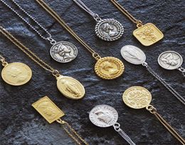 Collares colgantes de monedas Choker Kolye Gold Charm Minimalismo Vintage Boho Bijoux Collier Declaración Collar Joyas de mujeres G8453988