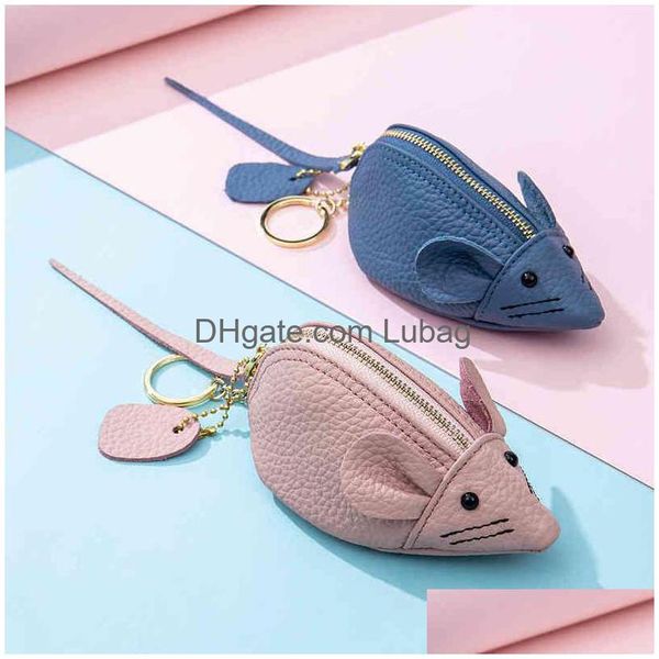 Monederos de dibujos animados Cero Monedero Femenino Lindo Mini Cowe Suave Coreano Corte Creativo Pure Drop Entrega Bolsas Lage Accesorios Carteras H Dhwau