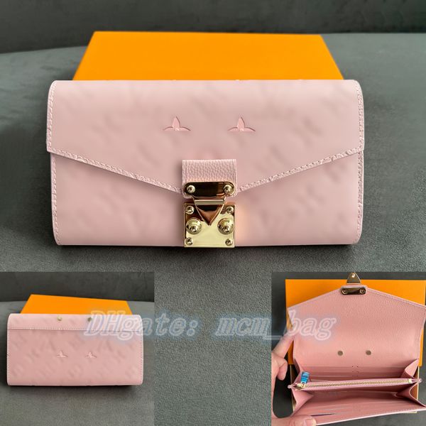 Sac de luxe en cuir véritable bouton en métal porte-monnaie long portefeuille femmes hommes portefeuilles de créateurs titulaire de la carte porte-monnaie porte-passeport porte-cartes en gaufrage pochette clé