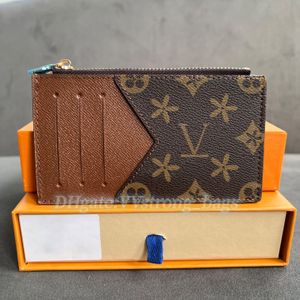 Porte-monnaie M30271 Titulaire de la carte de pièce de monnaie Femmes Homme Véritable Cuir Slots Titulaire Luxurys Designers Pratique Key Portefeuilles Métal Zipper Long Modèle classique CardHolder