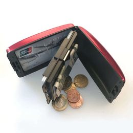 Porte-Monnaie Hommes Portefeuille Étui pour Cartes De Crédit Anti RFID Scanner Protecteur pour Unisexe Porte-Carte Bancaire Portefeuille En Métal