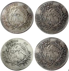 Monedas Liberty Dollar Réplica 1795-1798 Conjunto de 4 coleccionables sin circulación conmemorativos plateados