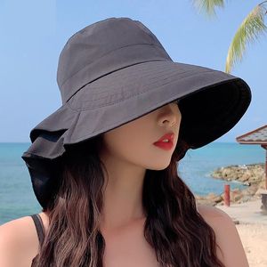 COKK été chapeaux pour femmes Protection du cou crème solaire chapeau de soleil en plein air pêcheur casquette voyage équitation parasol seau chapeau nouveau 2023
