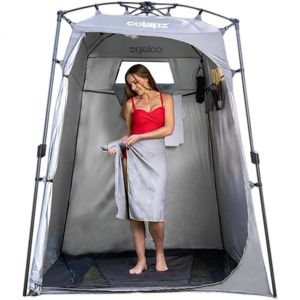 Colapz Camping Shower Tent en Pop Up Toilett Tent - Extra camping opslag Tall Tent - Privacy Beach Tenten Shelten 240419