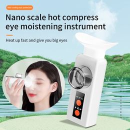 Cold Compress Eye Steamer soulage la fatigue Dry Eyes Hydrating Chauffage Face Masseur des yeux Masqueur Humidificateur Mist Nano pulvérisateur 240417