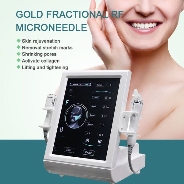 Cold Hammer Golden Microneedle Scar Aiguille RF fractionnelle Radiofréquence Microneedling Serrage de la peau Élimination des rides Machine faciale