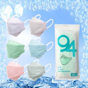 Koudgevoelig masker voor mannen en vrouwen Fashion Fish Mond Willow Leaf Type Wegwerpbescherming Dustbestendige en anti-Smog 3D Stereo Face Masks