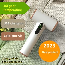 Koud draadloze haardroger USB draadloos opladen Strong Wind HomedormitoryBusiness Travel Essential Hair Dryer 240520