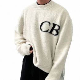 Cole Buxt Men's Sweaters CB Latter Breit Jacquard Cole Buxt Sweater Men Dames Kwaliteit losse sweatshirts Kleding I5l8#