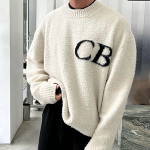 Cole Buxton Brand Designer Brands Men's Fashion Bullers 2024 CB TRATER TRAIT Jacquard Cole Buxton Sweater Men Femmes Qualite des sweats lâches SweetShirts de haute qualité 809