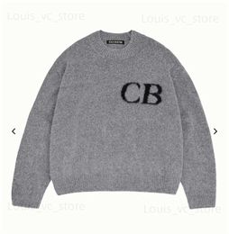 Cole Buxton Designer en tricot de survêtement en tricot vintage Jacquard CB Version de haut niveau pour hommes Premium Wool Men's Sweatshirt Sweat Cole Buxton Pull 389