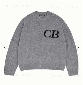 Cole Buxton Designer Breaked Sweatpants Fashion Vintage Jacquard CB Men's Top Level Version Premium Wool Men's Sweatshirt Set Cole Buxton Sweater 389