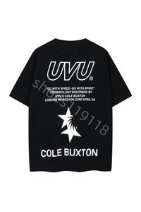 Cole Buxton Designer T Shirts Mens T-Shirts Zomerveer Loose Green Green Wit Zwart T-shirt Men Women Hoge kwaliteit klassieke slogan Print Top T-shirt met TAG1