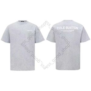 Cole Buxton Hoge kwaliteit T Shirts Heren Summer Spring Losse Grijs Wit Zwart T-shirt Men Women Hoge kwaliteit Classic Slogan Print Top T-shirt met tag 1: 1 US-maat S-XL 438
