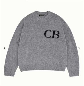 Cole Buxton Knit de bonne qualité surdimensionné Cole Buxton Fashion Pull Men 1 Sweatshirts gris noir tricot Jacquard Femmes Sweater Mens Vêtements D10