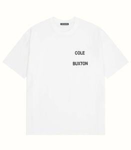 Cole Buxton chemise été chemise ample couple haute rue classique Slogan imprimé haut t-shirt