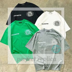 Cole Buxton T Shirt Camisetas para hombres Cole Buxton Summer Summer Verde verde Blanco Blanco Camiseta Hombres Mujeres Alta calidad Class de eslogan Top con etiqueta 684